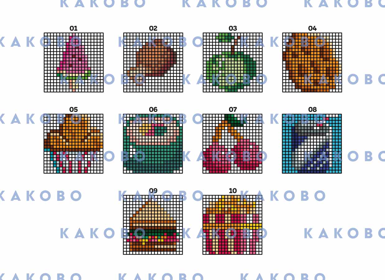Pixel Feast. Color-by-Number Mystery Mosaics: Food Themed Activity Puzzle Book