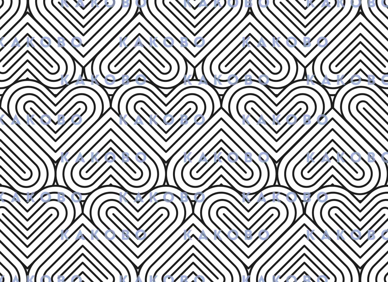 Lovely Patterns Miniature Valentine's Day Coloring Book