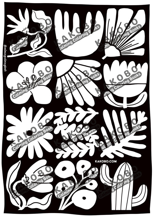 Linocut Flowers Freebie
