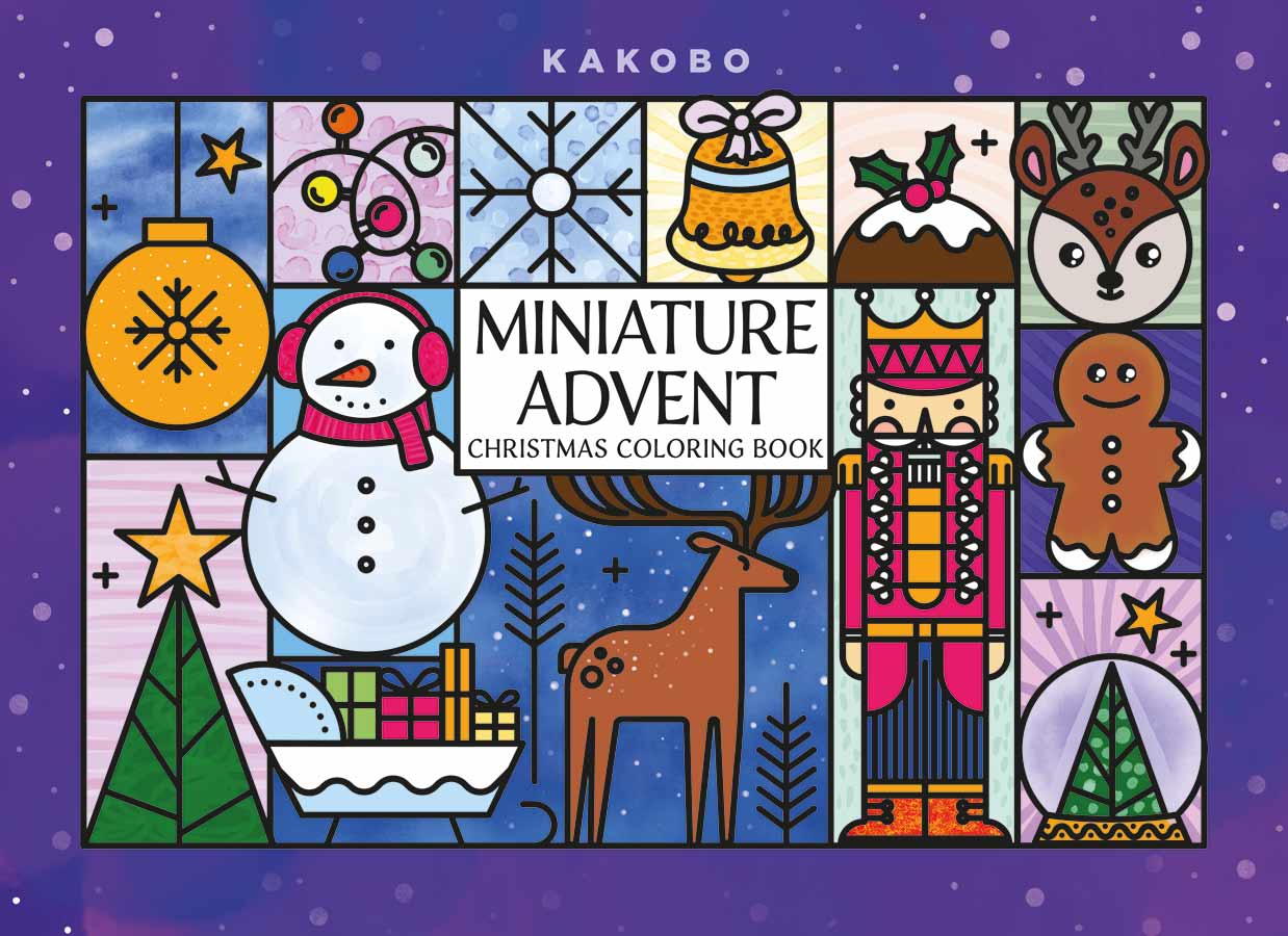 Miniature Advent Christmas Coloring Book